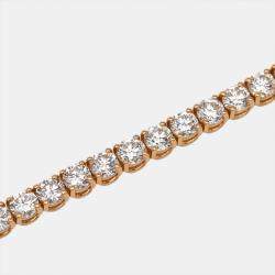 Pre Owned 5.30 cts Round Brilliant Lab Grown Diamonds 18k Rose Gold Tennis Bracelet