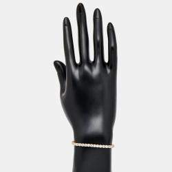 Pre Owned 6.00 cts Round Brilliant Lab Grown Diamonds 18k Yellow Gold Tennis Bracelet