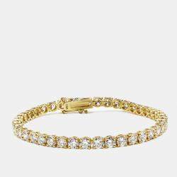 Pre Owned 8.00 cts Round Brilliant Lab Grown Diamonds 18k Yellow Gold Tennis Bracelet