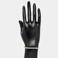 Pre Owned 8.00 cts Round Brilliant Lab Grown Diamonds 18k Yellow Gold Tennis Bracelet