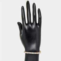 Pre Owned 11 cts Round Brilliant Lab Grown Diamonds 18k Rose Gold Tennis Bracelet