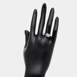 Pre Owned 1.50 cts Radiant Cut Lab Grown Diamond 18k White Gold Ring Size 51