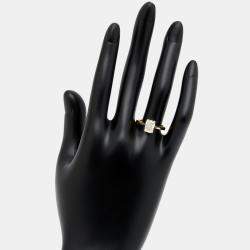 Pre Owned 1.50 cts Radiant Brilliant Cut 18k Yellow Gold Lab Grown Diamonds Ring Size 51