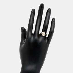 Pre Owned 2.00 cts Radiant Brilliant 18k Yellow Gold Lab Grown Diamonds Ring Size 51