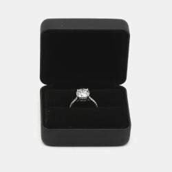 Pre Owned 3.50 cts 18k White Gold Round Brilliant Lab Grown Diamonds Ring Size 53