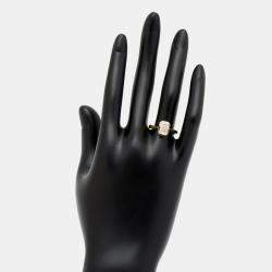 Pre Owned 1.50 cts Radiant Brilliant Cut 18k Yellow Gold Lab Grown Diamonds Ring Size 53