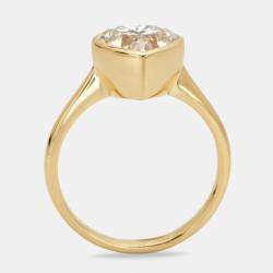 Pre Owned 2.00 cts Heart Brilliant 18k Yellow Gold Lab Grown Diamonds Ring Size 54