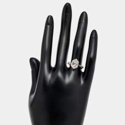 Pre Owned 2.75 cts Hexagon Cut Lab Grown Diamond 18k White Gold Ring Size 52