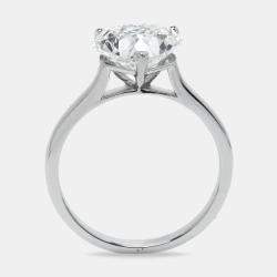 Pre Owned 2.00 cts Heart Lab Grown Diamond 18k White Gold Ring Size 54