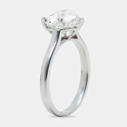 Pre Owned 2.00 cts Heart Lab Grown Diamond 18k White Gold Ring Size 54