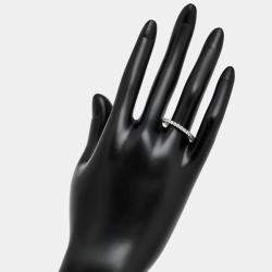 Pre Owned 1.00 cts Round Brilliant Lab Grown Diamond 18k White Gold Eternity Band Ring Size 53