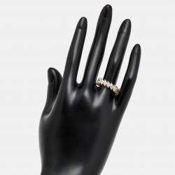 Pre Owned 3.80 cts Marquise Brilliant Lab Grown Diamond 18k Yellow Gold Eternity Band Ring Size 52