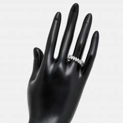 Pre Owned 3.80 cts Marquise Brilliant Lab Grown Diamond 18k White Gold Eternity Band Ring Size 52