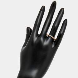 Pre Owned 1.00 cts Round Brilliant Lab Grown Diamond 18k Rose Gold Eternity Band Ring Size 52