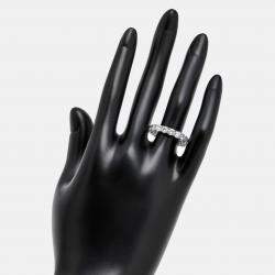 Pre Owned 3.60 cts Round Brilliant Lab Grown Diamonds 18k White Gold Eternity Band Ring Size 52