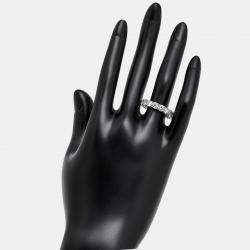 Pre Owned 4.4 cts Round Brilliant Lab Grown Diamonds 18k White Gold Eternity Band Ring Size 52