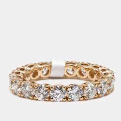 Pre Owned 3.00 cts Round Brilliant Lab Grown Diamonds 18k Rose Gold Eternity Band Ring Size 52