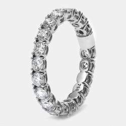 Pre Owned 2.25 cts Round Brilliant Lab Grown Diamonds 18k White Gold Eternity Band Ring Size 52