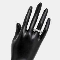 Pre Owned 4.80 cts Oval Brilliant Lab Grown Diamond 18k White Gold Eternity Band Ring Size 54