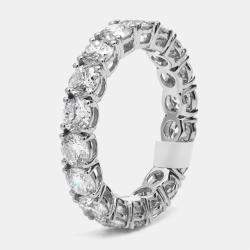 Pre Owned 3.60 cts Round Brilliant Lab Grown Diamonds 18k White Gold Eternity Band Ring Size 54