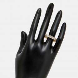 Pre Owned 6 cts Round Brilliant Lab Grown Diamonds 18k Yellow Gold Eternity Band Ring Size 54