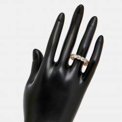 Pre Owned 6 cts Round Brilliant Lab Grown Diamonds 18k Rose Gold Eternity Band Ring Size 54