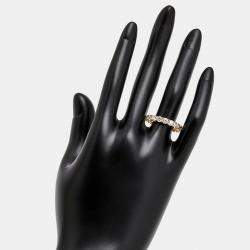 Pre Owned 3.00 cts Round Brilliant Lab Grown Diamonds 18k Rose Gold Eternity Band Ring Size 54