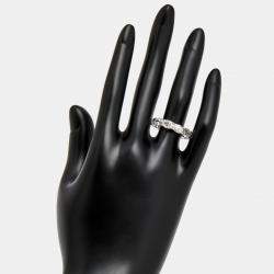 Pre Owned 6 cts Oval Brilliant Lab Grown Diamonds 18k White Gold Eternity Band Ring Size 54