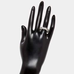 Pre Owned 5.8 cts Pear Brilliant Lab Grown Diamonds 18k White Gold Eternity Band Ring Size 54