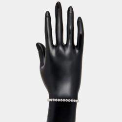 Pre Owned 3.9 cts Round Brilliant Cut Lab Grown Diamonds 18k White Gold Tennis Bracelet