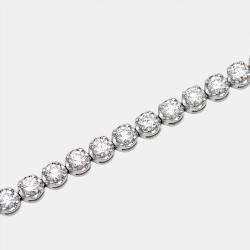 Pre Owned 3.9 cts Round Brilliant Cut Lab Grown Diamonds 18k White Gold Tennis Bracelet