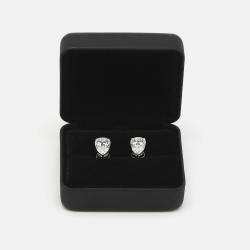 Pre Owned 6.00 cts Pear Brilliant 18k White Gold Lab Grown Diamonds Solitaire Earrings