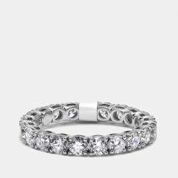 Pre Owned 2.25 cts Round Brilliant Lab Grown Diamonds 18k White Gold Eternity Band Ring Size 54