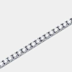 Pre Owned 10 cts Round Lab Grown Diamond 18k White Gold Necklace