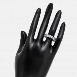 Pre Owned 6 cts Round Brilliant Lab Grown Diamonds 18k White Gold Eternity Band Ring Size 53