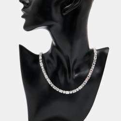 Pre Owned 54 Cts Round Emerald 18K White Gold Lab Grown Diamonds Necklace