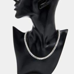 Pre Owned 40.93 Cts Emerald 18K White Gold Lab Grown Diamonds Necklace