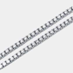 Pre Owned 13 Cts Pear Round 18K White Gold Lab Grown Diamonds Necklace