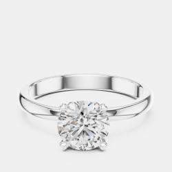 Pre Owned 6.00 ct Round 18k White Gold Solitaire Lab Grown Diamond Band Size 53