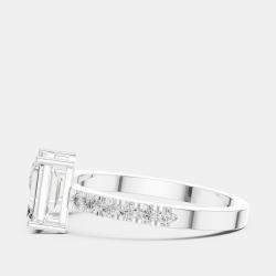 Pre Owned 6.2 cts Multi-Shape 18k White Gold Lab Grown Diamond Ring Size 53