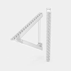 Pre Owned 1.00 ct Round Cut 18k White Gold Lab Grown Diamond Earrings