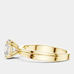 Pre Owned 3.00 cts Round 18k Yellow Gold Lab Grown Diamonds Solitaire Diamond Band Size 53