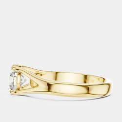 Pre Owned 5.00 cts Round 18k Yellow Gold Solitaire Lab Grown Diamond Band Size 53