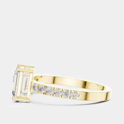 Pre Owned 6.2 cts Multi-Shape 18k Yellow Gold Lab Grown Diamond Ring Size 53