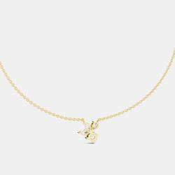 Pre Owned 2.00 cts Fancy Pear Cut 18k Yellow Gold Lab Grown Diamond Pendant Necklace