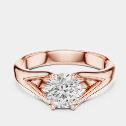 Pre Owned 5.00 cts Round 18k Rose Gold Solitaire Lab Grown Diamond Band Size 53