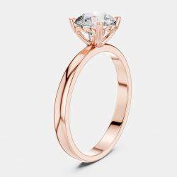 Pre Owned 6.00 cts Round 18k Rose Gold Solitaire Lab Grown Diamond Band Size 53