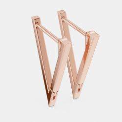 Pre Owned 1.00 cts Round Cut 18k Rose Gold Lab Grown Diamond Earrings