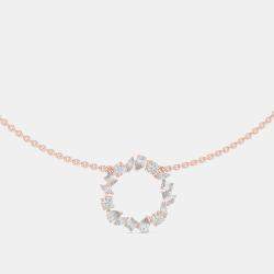 Pre Owned 1.50 cts Mixed Shape Fancy Cut 18k Rose Gold Lab Grown Diamond Pendant