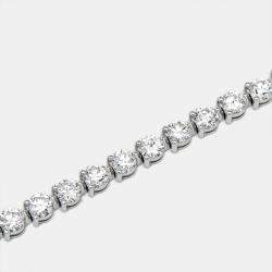 Pre Owned 6.24 cts Round Brilliant Cut Lab Grown Diamonds 18k White Gold Tennis Bracelet